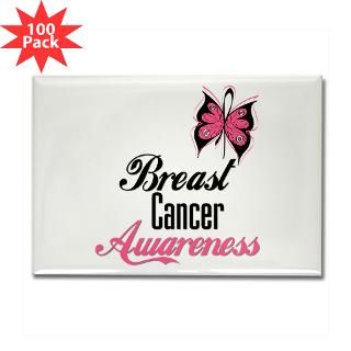 butterfly breast cancer rectangle magnet 100 pack $ 185 99