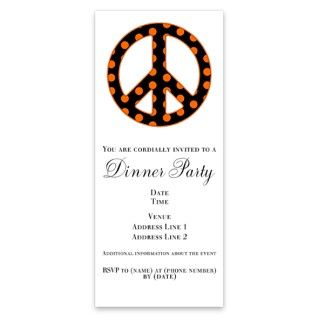 Black/Orange Peace Sign Invitations by Admin_CP3083734