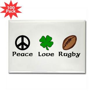 peace love rugby irish rectangle magnet 100 pack $ 189 99