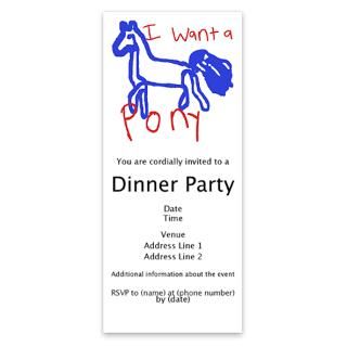 Want A Pony Invitations  I Want A Pony Invitation Templates