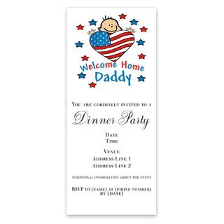Welcome Home Daddy FLAG Invitations by Admin_CP4217680