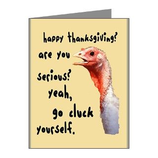 Autumn Note Cards  Funny Thanksgiving Dinner Invitations Pack of 10