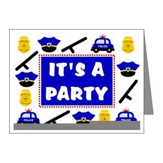 Police Birthday Invitation Note Cards (Pk of 20) for