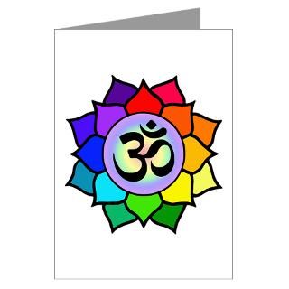 Rainbow Om Greeting Cards (Pk of 10) for