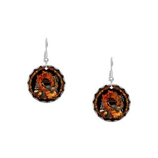 Autumn Gifts  Autumn Jewelry  Thanksgiving Earring Circle Charm