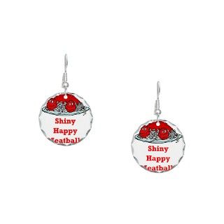 Cooking Gifts  Cooking Jewelry  Shiny Happy Meatballs Earring Circle
