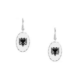 Albania Gifts  Albania Jewelry  Albanian Eagle Earring Oval Charm