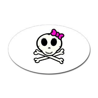 Skull And Crossbones Bow Stickers  Car Bumper Stickers, Decals