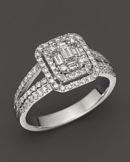Fancy Cut Diamond Ring in 14K White Gold, 1.00 ct. t.w.