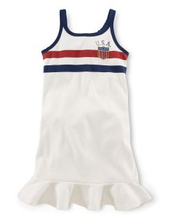 Ralph Lauren Childrenswear Girls Team USA Olympic Ruffle Dress
