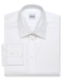 Armani Collezioni White Dress Shirt   Contemporary Fit, Point Collar