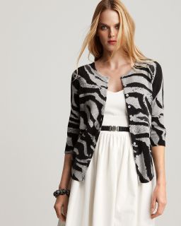 Cashmere Exclusively by Zebra Print Cardigan