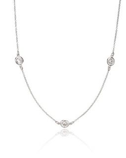 ct. t.w Cubic Zirconia Bezel Pendant Necklace in Sterling Silver   13