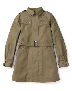 Burberry Girls Sage Belted Trench   Sizes 7 14