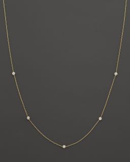Diamond Station Necklace in 14 Kt. Yellow Gold, 0.25 ct. t.w