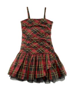 Childrenswear Girls Tartan Party Dress   Sizes 7 16