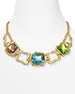 Tahari Cool Multi Stone Collar Necklace, 17