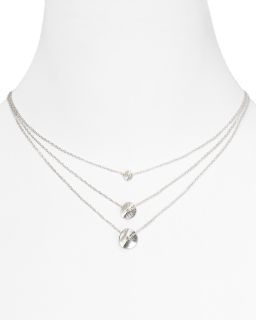 Gorjana Sterling Silver Three Petal Necklace, 17