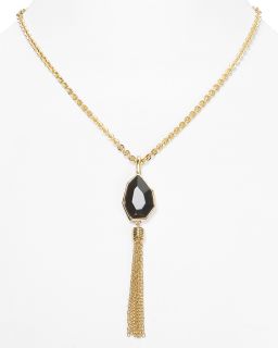 Tahari Jet Tassel Necklace, 17