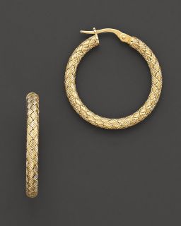 Roberto Coin Large 18 Kt. Yellow Gold Woven Hoop Earrings, 25 mm
