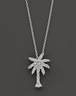 Roberto Coin 18 Kt. White Gold/Diamond Palm Tree Necklace