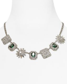 Carolee Emerald Estates Crystal Frontal Necklace, 18