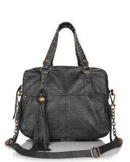 Nanette Lepore Studded Lizard Embossed Lambskin Satchel