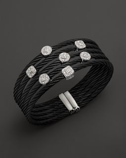 Charriol 18K White Gold, Stainless Steel And Black PVD Nautical Cable