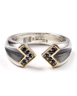 Elizabeth and James Double Chevron Sapphire Ring