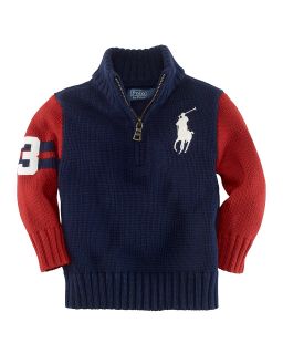 Boys Colorblock Big Pony Sweater   Sizes 9 24 Months