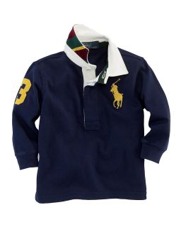 Lauren Childrenswear Infant Boys Longsleeve Rugby   Sizes 9 24 Months