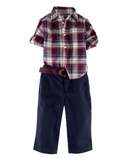 Ralph Lauren Childrenswear Infant Boys Plaid Pants Set 9 24 Months