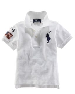 Ralph Lauren Childrenswear Infant Boys USA Big Pony Polo   Sizes 9 24