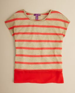 chiffon stripe tee sizes s xl orig $ 44 00 was $ 30 80 23 10