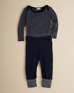 Splendid Littles Mini Stripe Snug Bodysuit & Cozy Solid Snug Fit Cuff