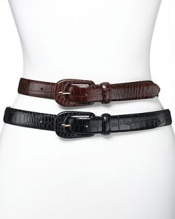 Lauren Ralph Lauren Italian Croco Leather Belt, 1W