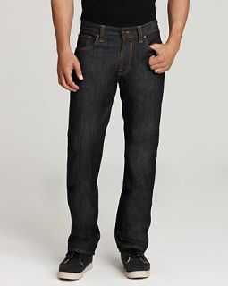 Nudie Jeans Co Jeans   Slim Jim Slim Straight Fit in Dry Organic Navy