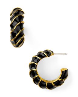 hoop earrings orig $ 45 00 sale $ 31 50 pricing policy color black