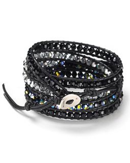Chan Luu Black Crystal Mix Wrap Bracelet, 32