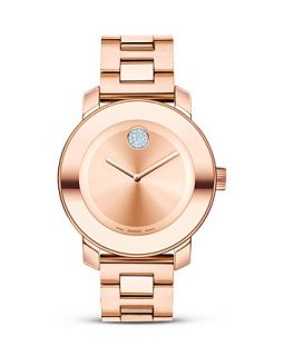 Movado BOLD Medium Rose Gold Plated Stainless Steel Watch, 36mm