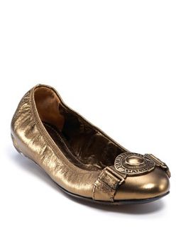 Burberry Grainy Leather Ballet Flats