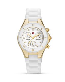 Michele Tahitian Watch with White Jelly Bean Strap, 35mm