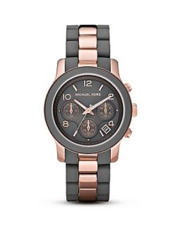 Michael Kors Grey & Rose Gold Tone Watch, 39mm