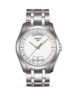 Tissot Couturier Mens Silver Automatic Stainless Steel Watch, 39mm