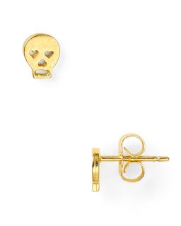 mini gold skull earrings price $ 40 00 color gold quantity 1 2 3 4 5 6
