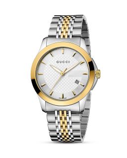 Gucci G Timeless Stainless Steel and 18K Yellow Gold Watch, 38mm