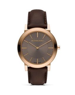 Slim Taupe Watch with Taupe Leather Strap, 40 mm