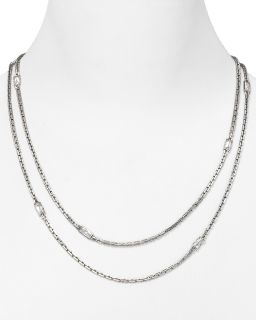 Michael Kors Clear Crystal Double Wrap Necklace, 44