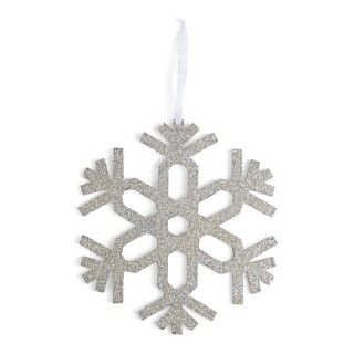 Silver Glitter Paper Snowflake Ornament