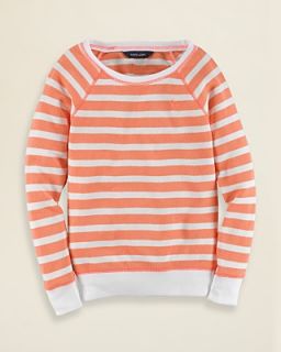 Ralph Lauren Childrenswear Girls Striped Raglan Sleeve Sweatshirt